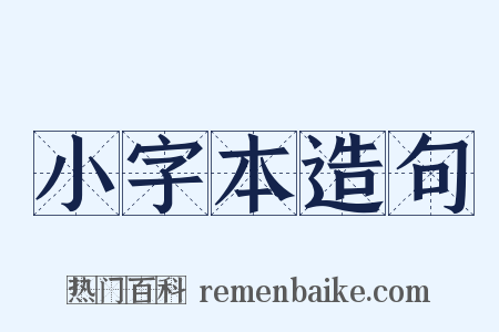 小字本造句是什么意思的图片